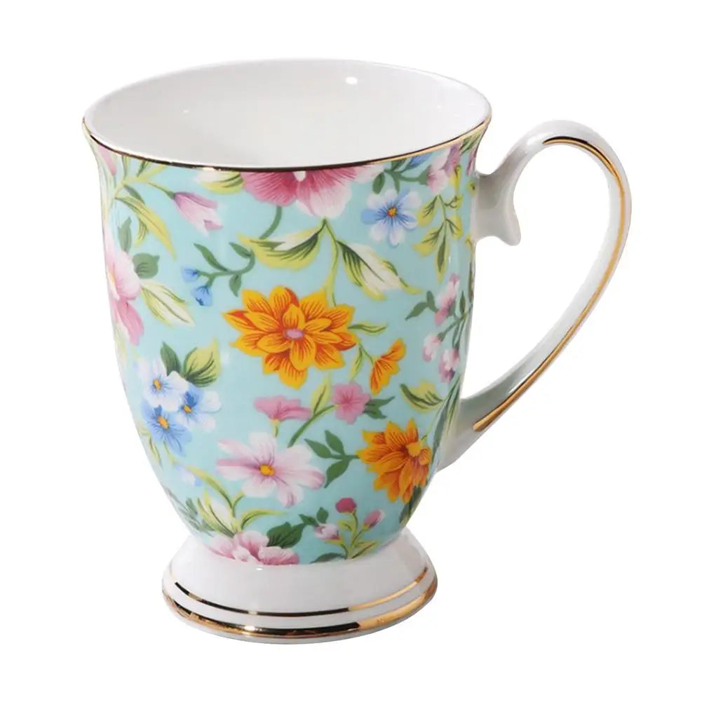 300ml Ceramic Coffee Cup Patterned Tea Milk Coffee Mug For Tea Porcelain Travel Cup Large Capacity Ceramic Nice Gifts