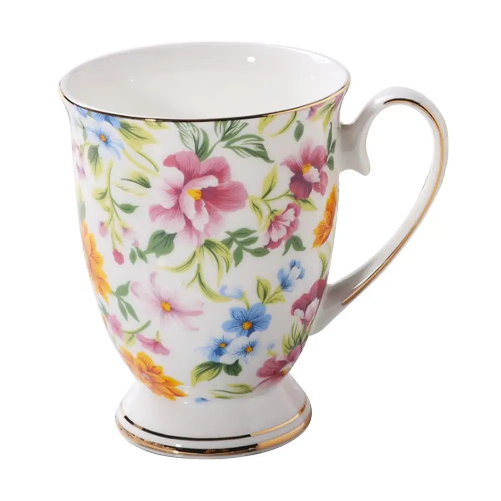 300ml Ceramic Coffee Cup Patterned Tea Milk Coffee Mug For Tea Porcelain Travel Cup Large Capacity Ceramic Nice Gifts