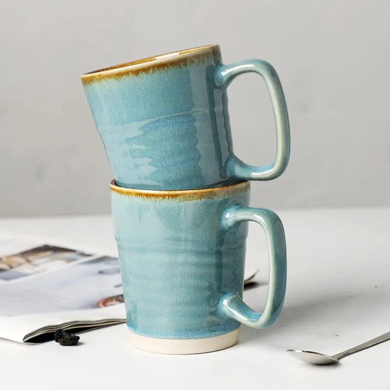 Mug Kiln Transformation Coffee Cup Home Retro Drinking Ceramic Cup Breakfast Milk Cup