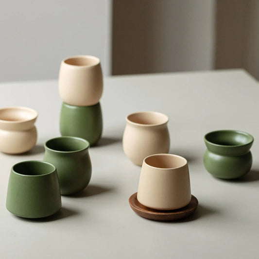 Retro Style Small Ceramic Mug Multipurpose Beverage Cup for Coffee Tea Milk Water Home Office Kitchen Gift