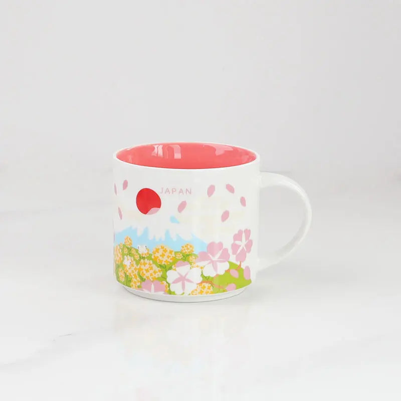 Ceramic Coffee Mug, American and Europe, New York, Los Angeles, Milk Cup, Beautiful Gifts, Party Return Gifts, 400ml