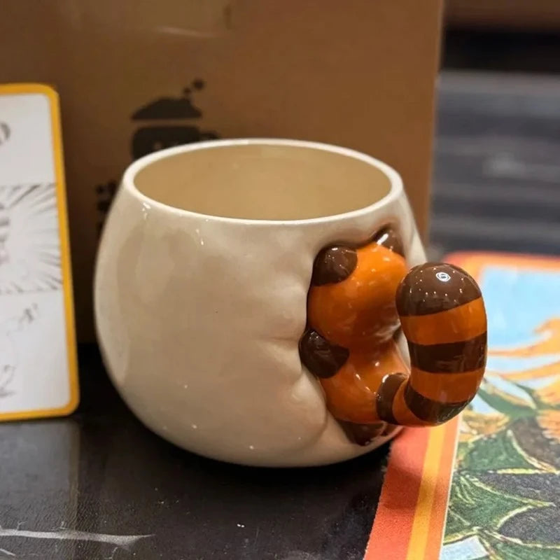 Cute Cat Ceramic Mug Creative Special Handle Design High Appearance Coffee Cup Home Decor Collection Gift For Friends