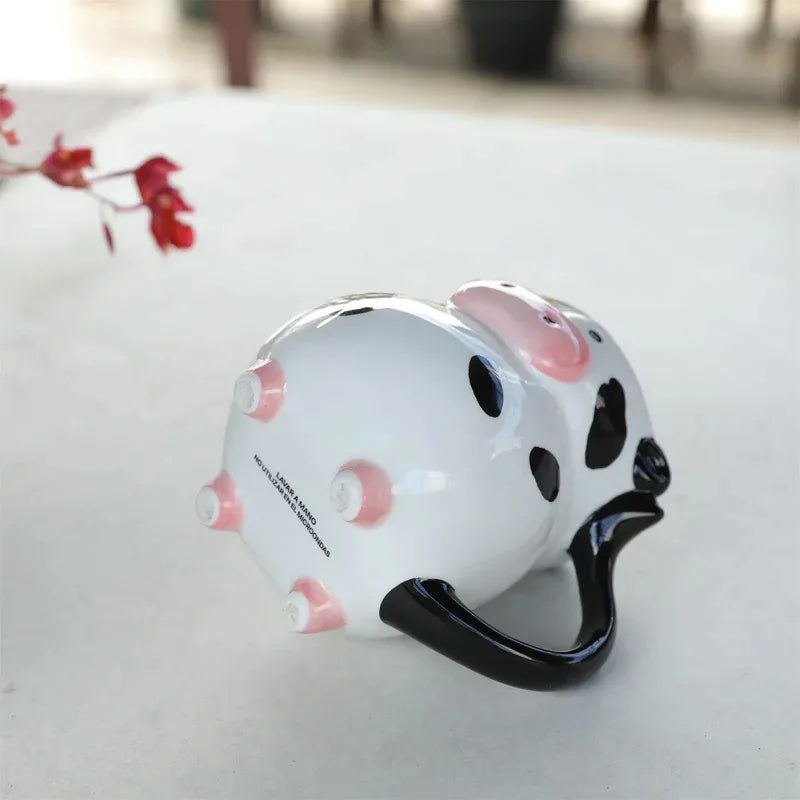 Cartoon Cow Ceramic Mug for Home Baking Dessert Cute Coffee Cup Creative Milk Mugs Breakfast Cup Juice Cup Kids Christmas Gift
