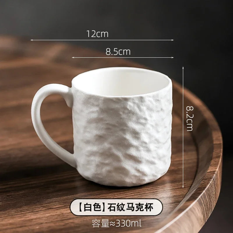Ceramic Mug Creative Rock Texture Coffee Cups Living Room Afternoon Tea Coffee Mug Juice Milk Cups Tea Cup Household Water Cup