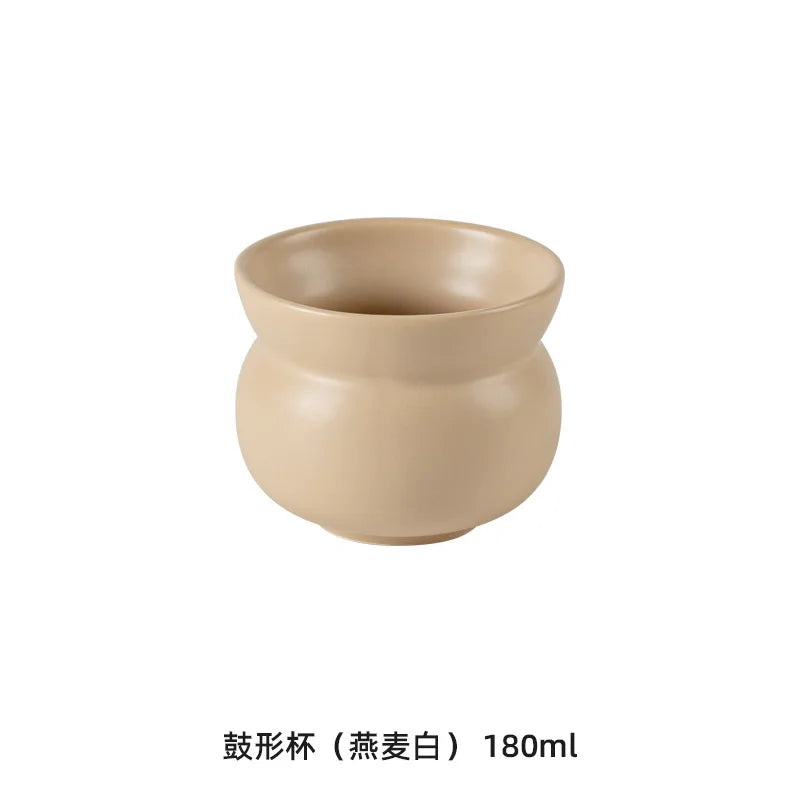 Retro Style Small Ceramic Mug Multipurpose Beverage Cup for Coffee Tea Milk Water Home Office Kitchen Gift