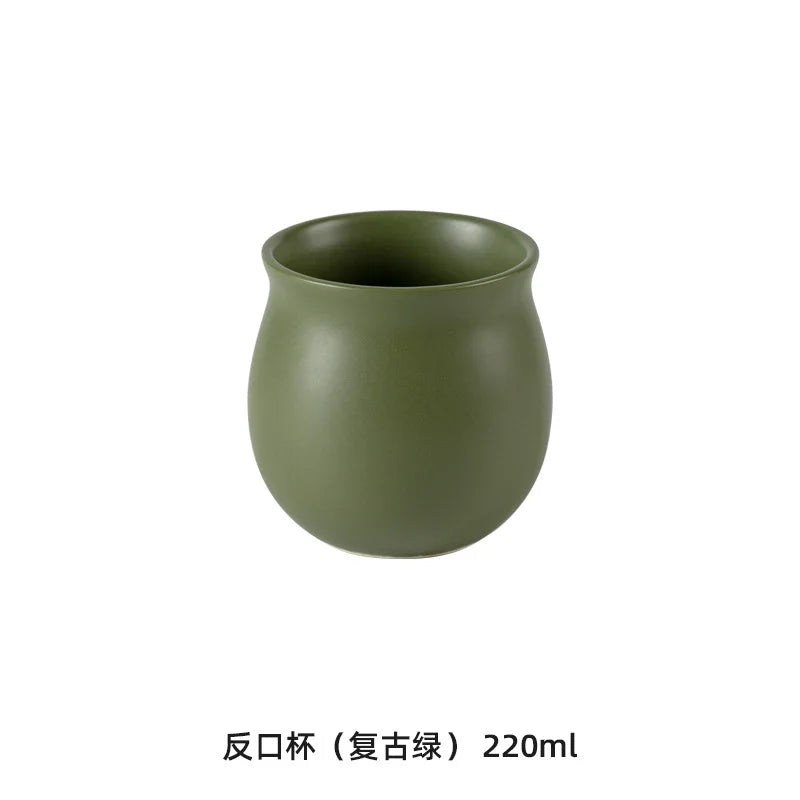Retro Style Small Ceramic Mug Multipurpose Beverage Cup for Coffee Tea Milk Water Home Office Kitchen Gift