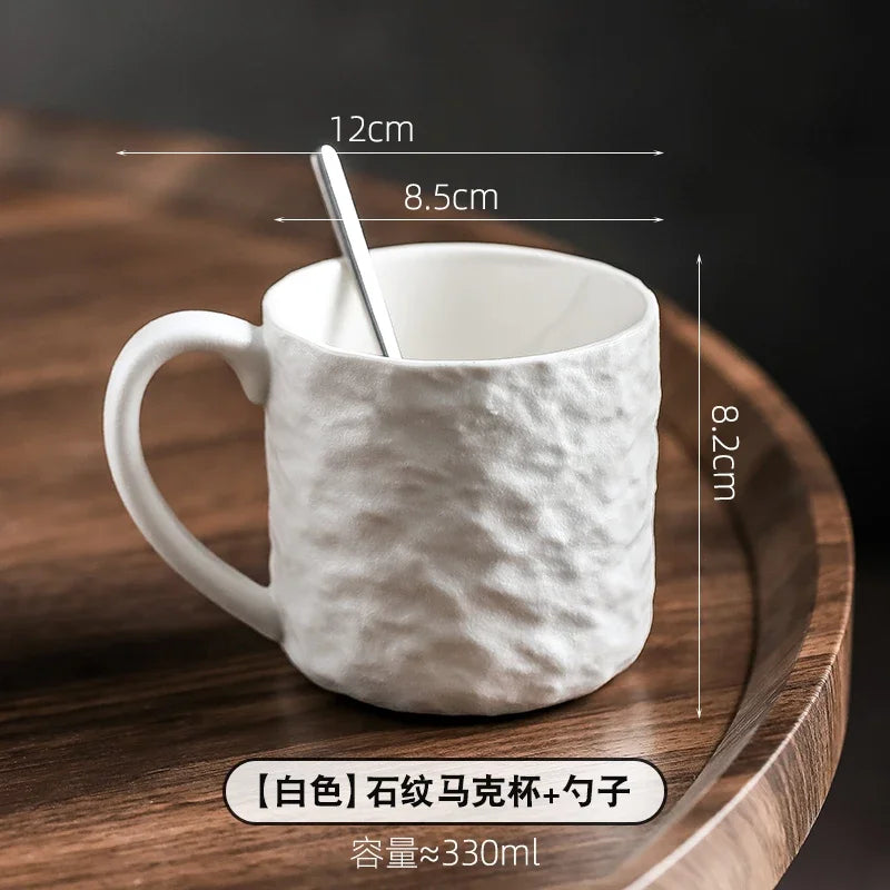 Ceramic Mug Creative Rock Texture Coffee Cups Living Room Afternoon Tea Coffee Mug Juice Milk Cups Tea Cup Household Water Cup