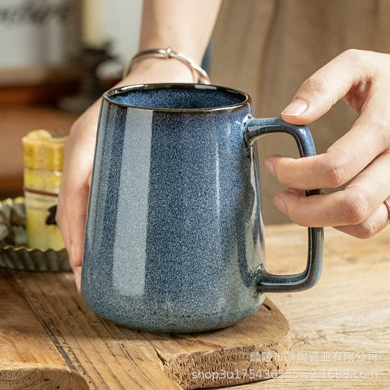 700ML/24OZ Giant Ceramics Coffee Mug: Perfect Large Chinese Teacup for Water, Juice & Milk, Ideal for Office & Home, Microwave