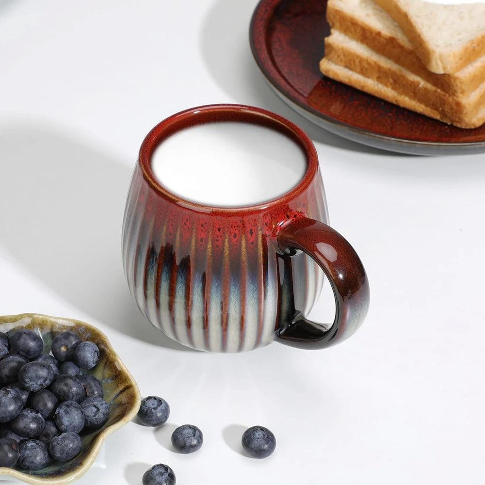Ceramic Coffee Mugs 17 OZ Large Coffee Cups Retro Coffee Cup Office Water Cup Filter Tea Handmade Tea Coffee Cup Birthday Gift