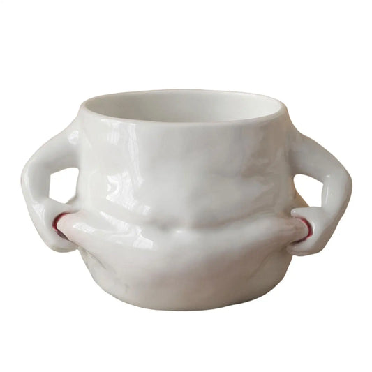 Ceramics Coffee Mug Novelty Fat Belly Mug with Handle Hot Cold Water Drinks Cup for Wedding Kitchen Household Drinkware