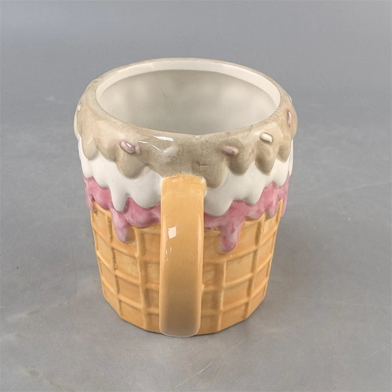 Donut Ceramic Coffee Mug Cute Cartoon Cake Candle Cup Birthday Gift For Couples Party Table Decor Home Desk Display Cozy