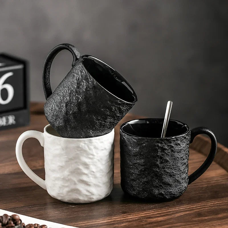 Ceramic Mug Creative Rock Texture Coffee Cups Living Room Afternoon Tea Coffee Mug Juice Milk Cups Tea Cup Household Water Cup