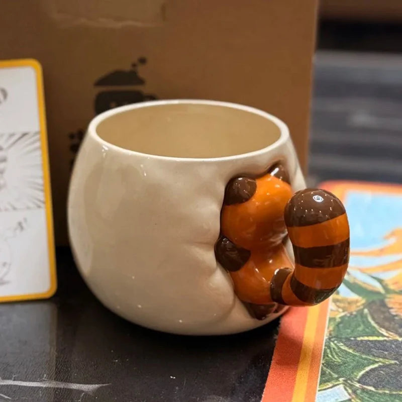 Cute Cat Ceramic Mug Creative Special Handle Design High Appearance Coffee Cup Home Decor Collection Gift For Friends
