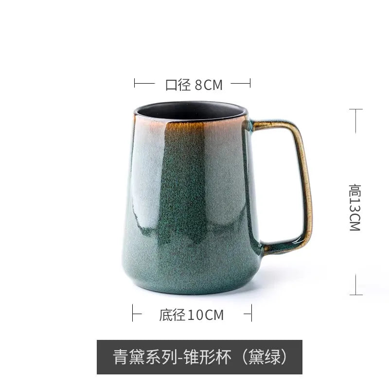 700ML/24OZ Giant Ceramics Coffee Mug: Perfect Large Chinese Teacup for Water, Juice & Milk, Ideal for Office & Home, Microwave