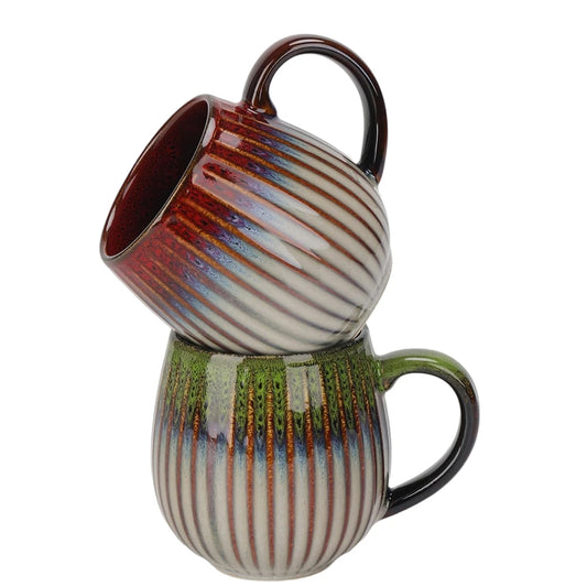 Ceramic Coffee Mugs 17 OZ Large Coffee Cups Retro Coffee Cup Office Water Cup Filter Tea Handmade Tea Coffee Cup Birthday Gift