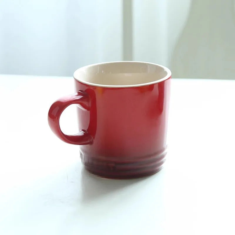 350 Mlnew Creative Macaron Mug Nordic Style Color Gradient Mug Gradient Color Cool Color Rainbow Cup Ceramic Cups With Hand Gift