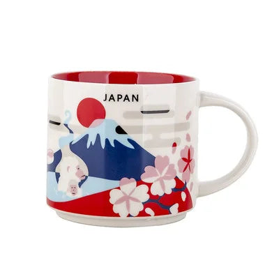 Ceramic Coffee Mug, American and Europe, New York, Los Angeles, Milk Cup, Beautiful Gifts, Party Return Gifts, 400ml