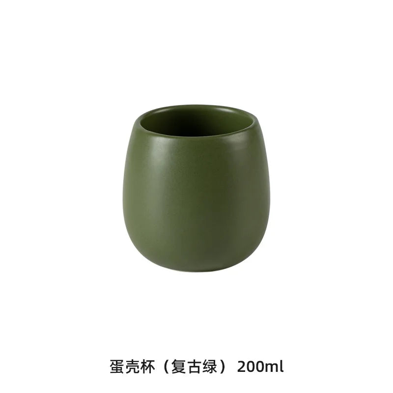 Retro Style Small Ceramic Mug Multipurpose Beverage Cup for Coffee Tea Milk Water Home Office Kitchen Gift