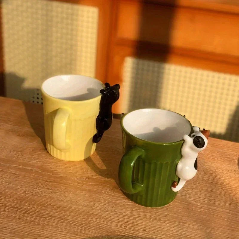 Lovely Cat Mug – Cute Ceramic Coffee Cup with Cat Design for Animal Lovers, Ideal for Hotels, Restaurants, and Offices