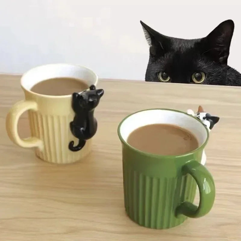 Lovely Cat Mug – Cute Ceramic Coffee Cup with Cat Design for Animal Lovers, Ideal for Hotels, Restaurants, and Offices