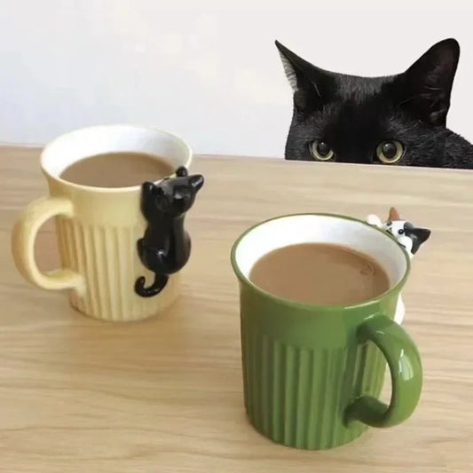 Lovely Cat Mug – Cute Ceramic Coffee Cup with Cat Design for Animal Lovers, Ideal for Hotels, Restaurants, and Offices