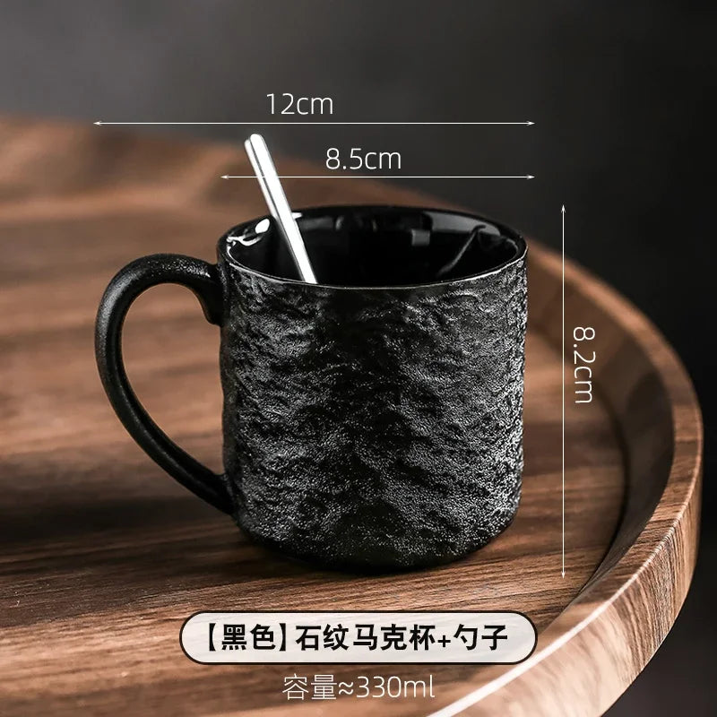 Ceramic Mug Creative Rock Texture Coffee Cups Living Room Afternoon Tea Coffee Mug Juice Milk Cups Tea Cup Household Water Cup