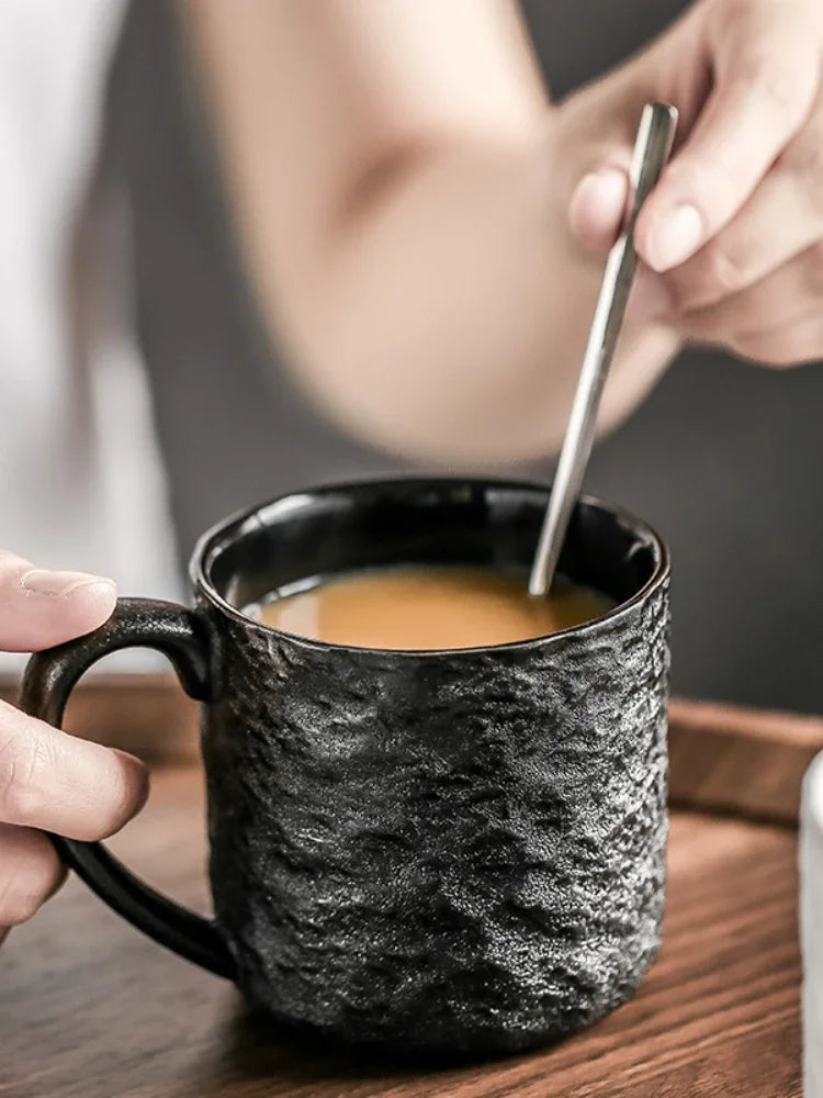 Ceramic Mug Creative Rock Texture Coffee Cups Living Room Afternoon Tea Coffee Mug Juice Milk Cups Tea Cup Household Water Cup