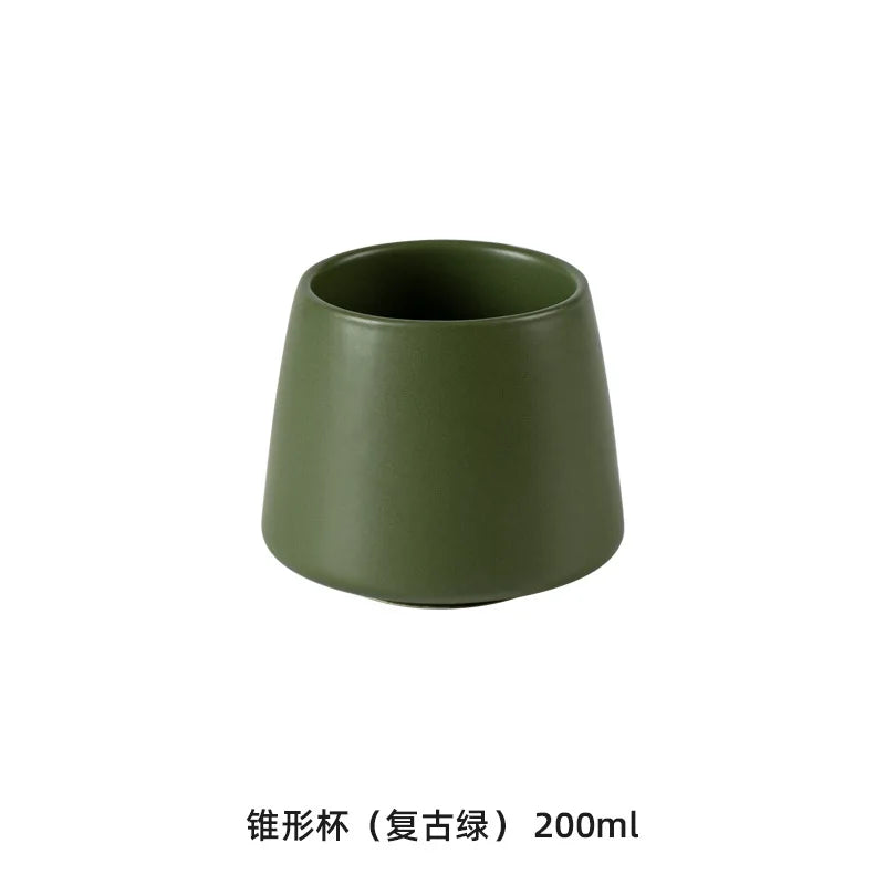 Retro Style Small Ceramic Mug Multipurpose Beverage Cup for Coffee Tea Milk Water Home Office Kitchen Gift