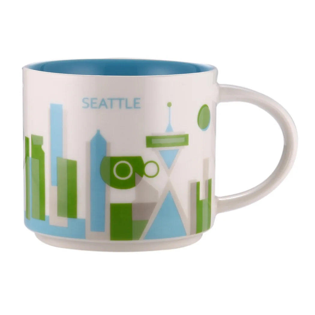 Ceramic Coffee Mug, American and Europe, New York, Los Angeles, Milk Cup, Beautiful Gifts, Party Return Gifts, 400ml