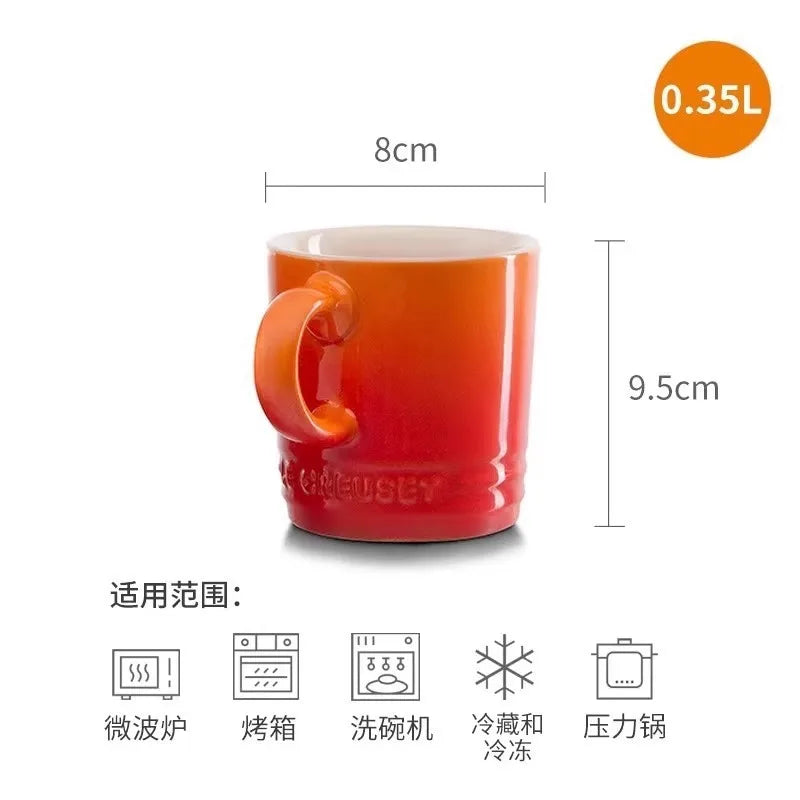 350 Mlnew Creative Macaron Mug Nordic Style Color Gradient Mug Gradient Color Cool Color Rainbow Cup Ceramic Cups With Hand Gift