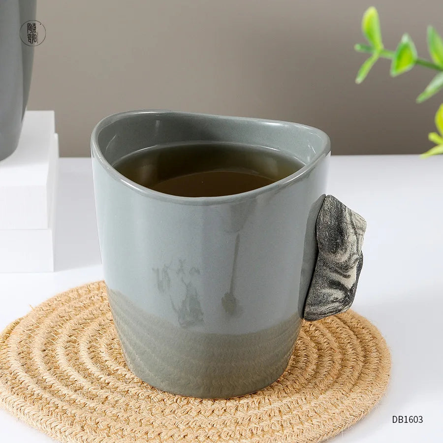 Creative Irregular Large Capacity Mugs Ins Home Climbing Ceramic Mug High Value Coffee Water Cup