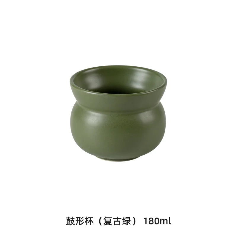 Retro Style Small Ceramic Mug Multipurpose Beverage Cup for Coffee Tea Milk Water Home Office Kitchen Gift