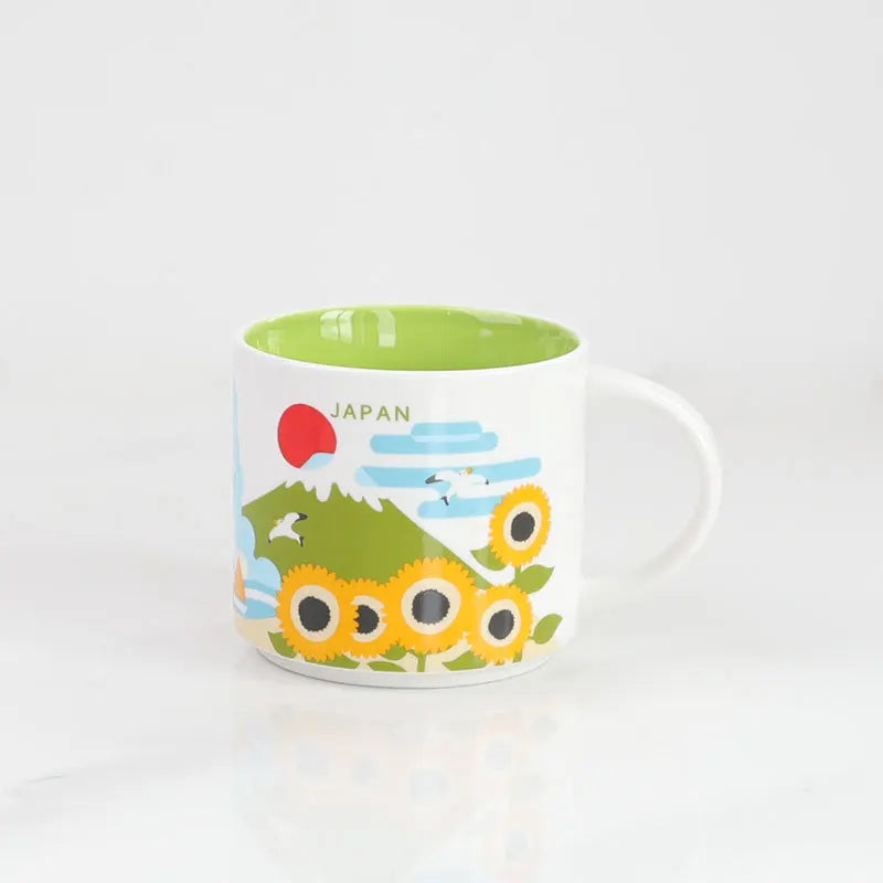 Ceramic Coffee Mug, American and Europe, New York, Los Angeles, Milk Cup, Beautiful Gifts, Party Return Gifts, 400ml