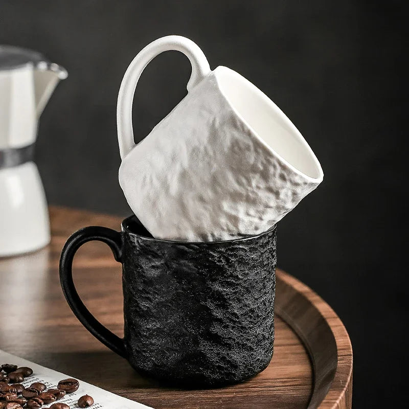 Ceramic Mug Creative Rock Texture Coffee Cups Living Room Afternoon Tea Coffee Mug Juice Milk Cups Tea Cup Household Water Cup