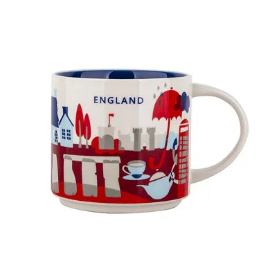 Ceramic Coffee Mug, American and Europe, New York, Los Angeles, Milk Cup, Beautiful Gifts, Party Return Gifts, 400ml