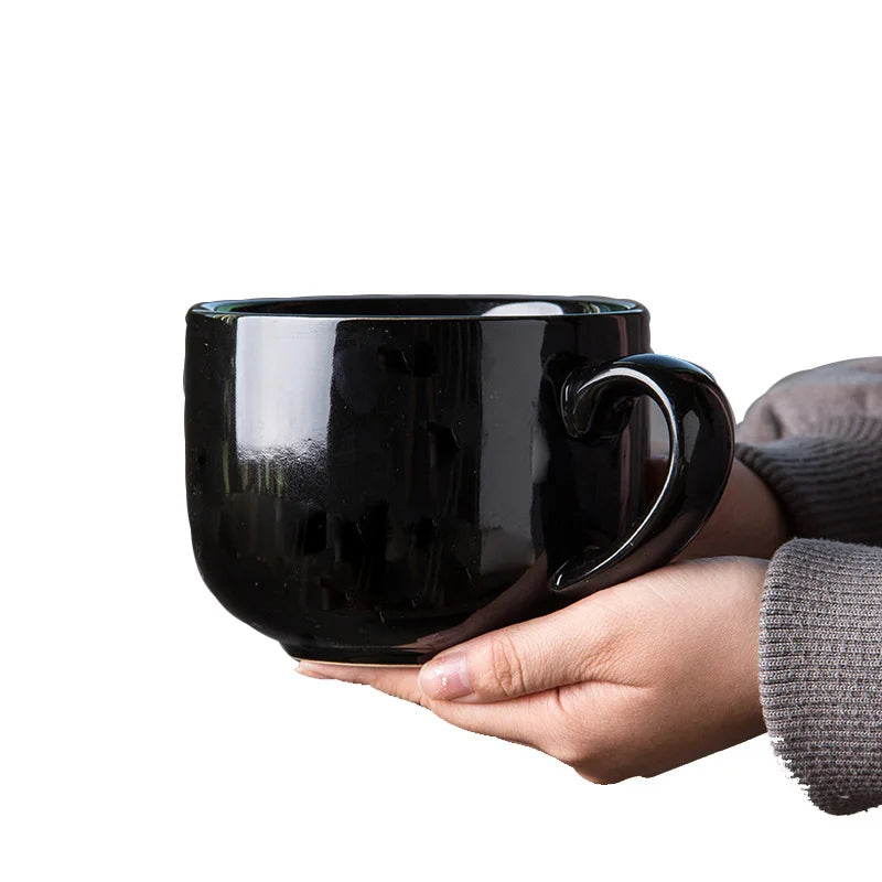 700ml Coffee Mug Large Capacity Ceramic Breakfast Oatmeal Milk Tea Cup Instant Noodles Bowl Novelty Gifts Best For Your Friends