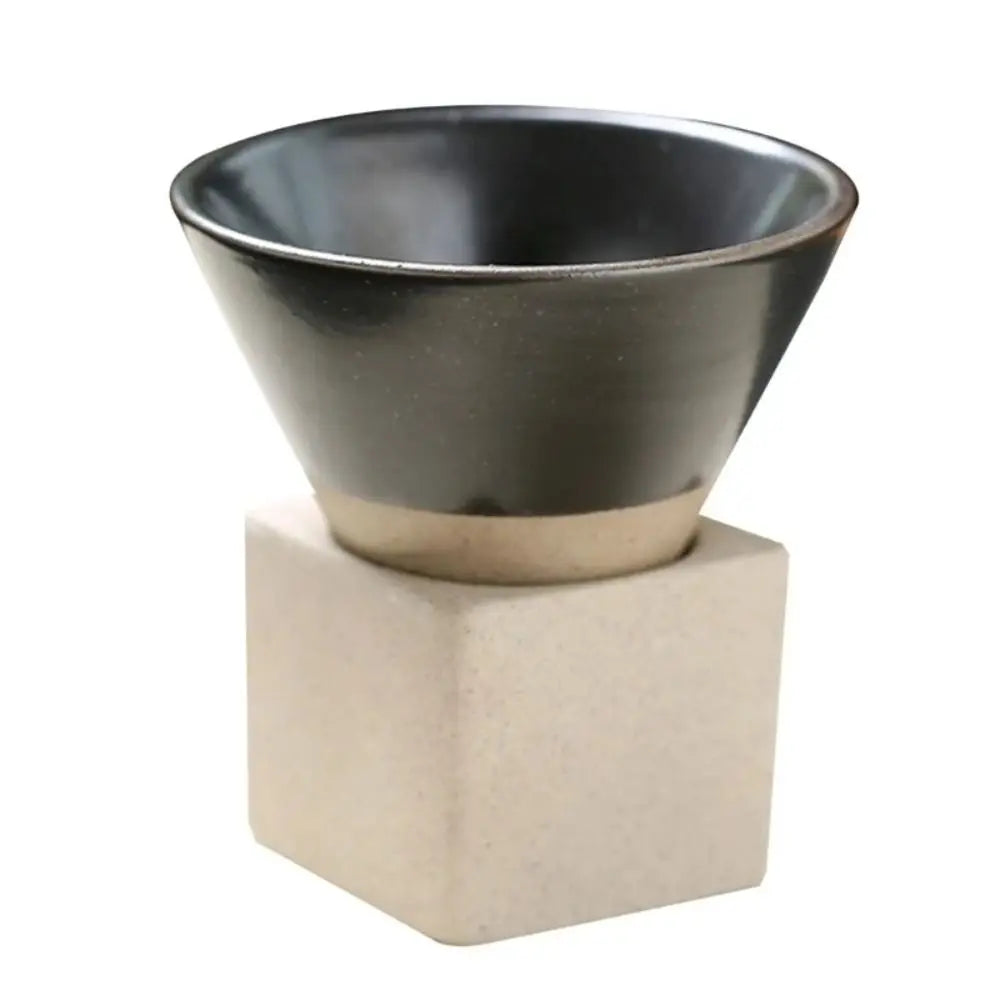 Ceramic Coffee Mugs with Base 100ml Triangular Cone Shape Porcelain-Cup Tea-Cup