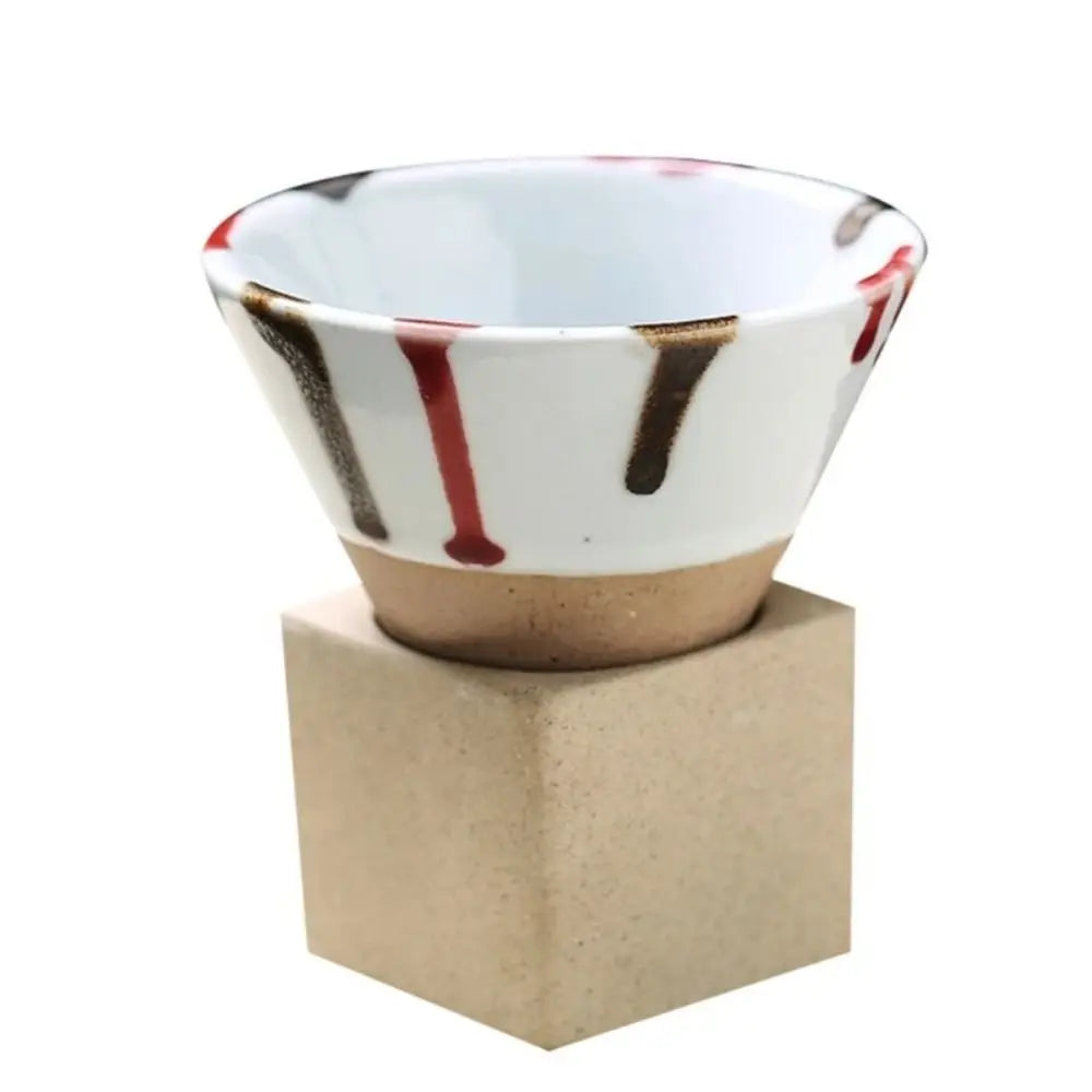 Ceramic Coffee Mugs with Base 100ml Triangular Cone Shape Porcelain-Cup Tea-Cup