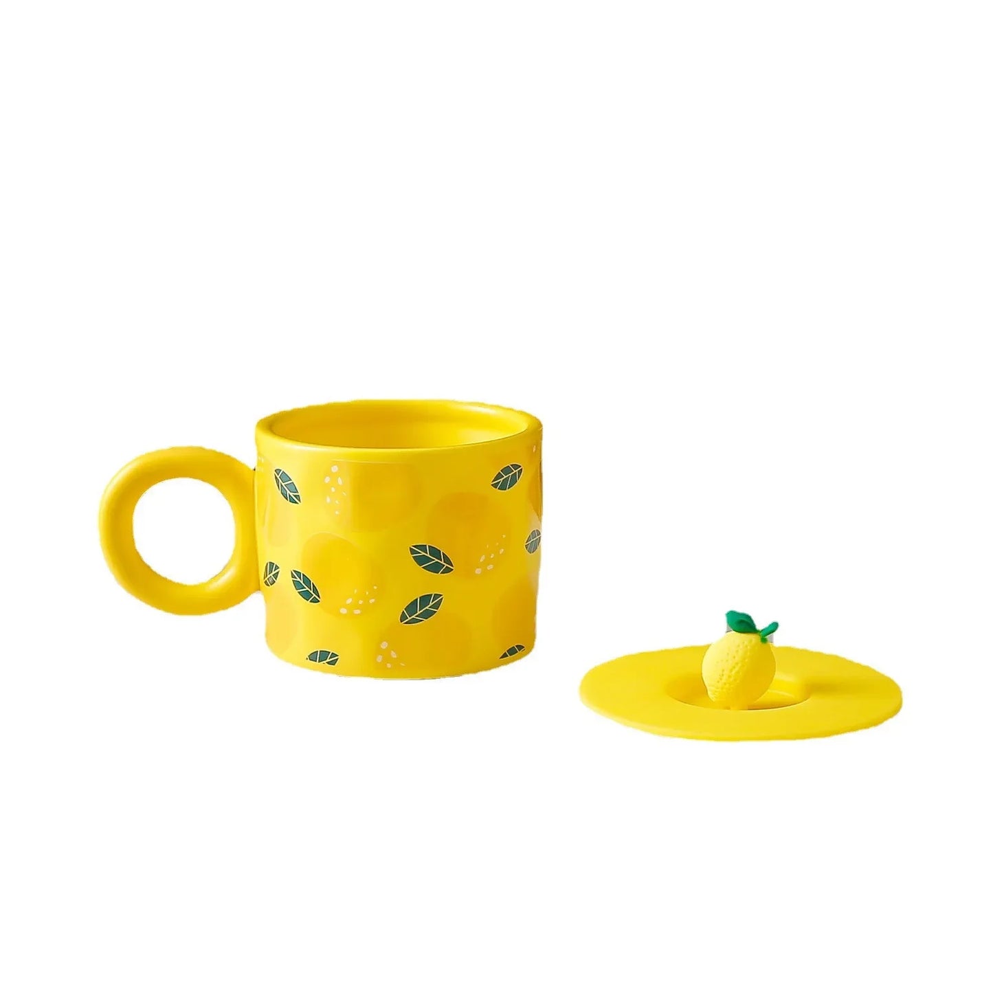 Fruit Mug With Lid Large Capacity Drinking Cup Ceramic Coffee Cups Free Shipping Original Breakfast Cups Unusual Tea Cup Mugs Go