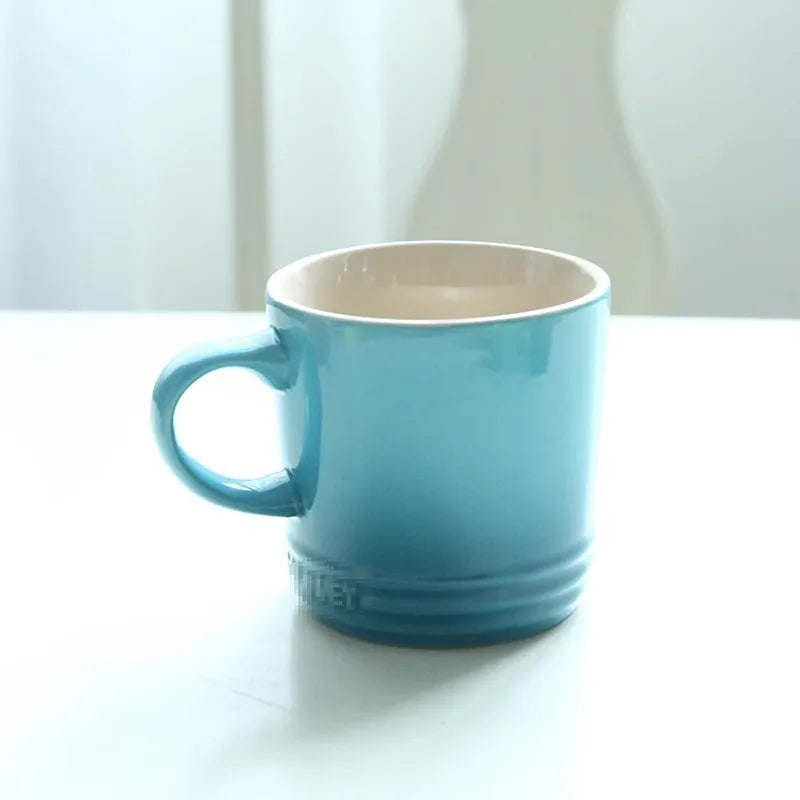 350 Mlnew Creative Macaron Mug Nordic Style Color Gradient Mug Gradient Color Cool Color Rainbow Cup Ceramic Cups With Hand Gift