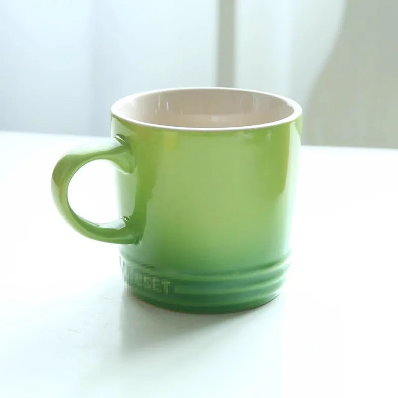 350 Mlnew Creative Macaron Mug Nordic Style Color Gradient Mug Gradient Color Cool Color Rainbow Cup Ceramic Cups With Hand Gift