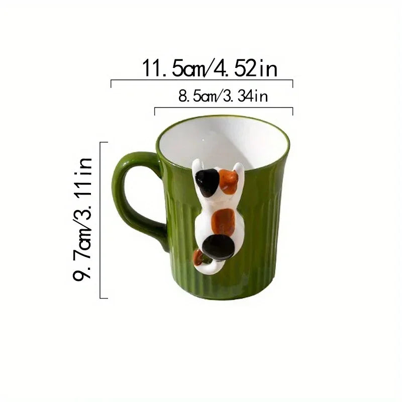 Lovely Cat Mug – Cute Ceramic Coffee Cup with Cat Design for Animal Lovers, Ideal for Hotels, Restaurants, and Offices