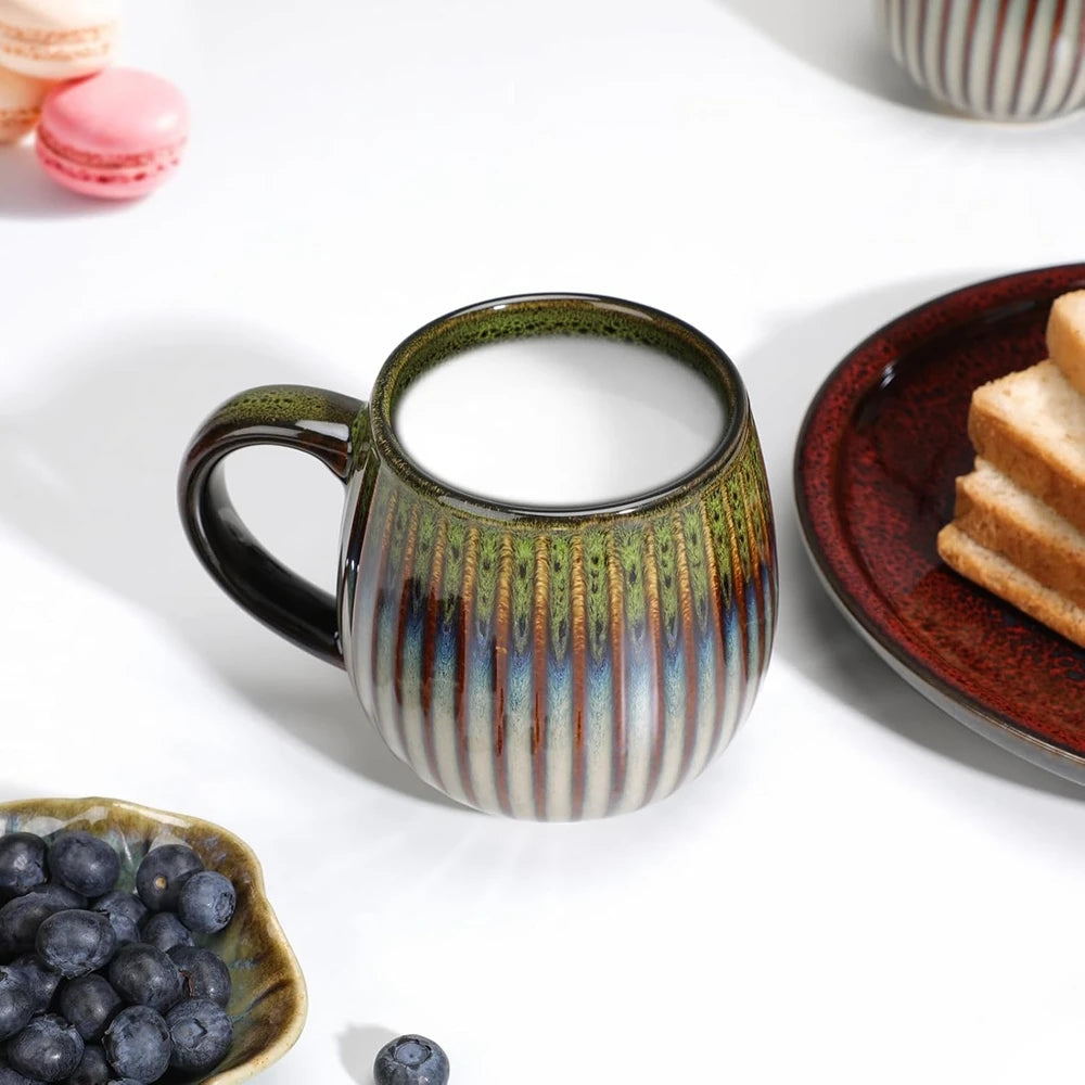 Ceramic Coffee Mugs 17 OZ Large Coffee Cups Retro Coffee Cup Office Water Cup Filter Tea Handmade Tea Coffee Cup Birthday Gift
