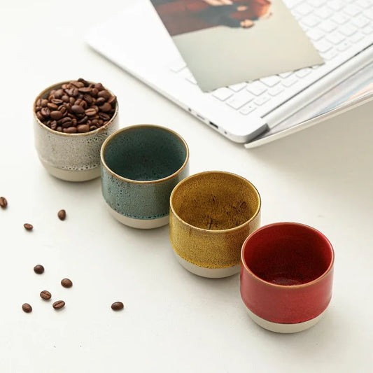 Ceramic Espresso Cups - Espresso Cups Suitable for Coffee and Tea, Coffee Cups Ideal for Use in Cafes and Restaurants