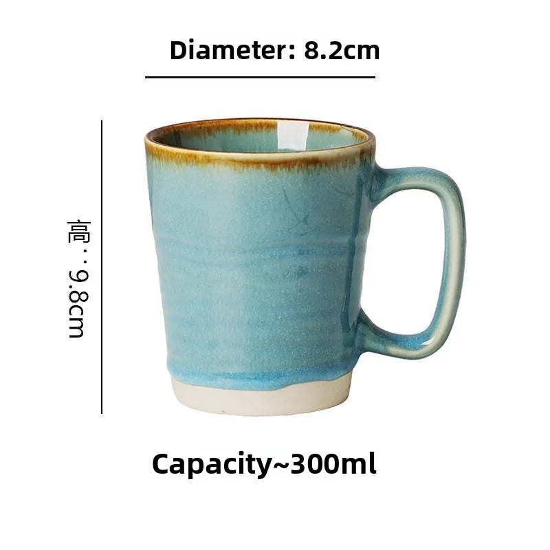 Mug Kiln Transformation Coffee Cup Home Retro Drinking Ceramic Cup Breakfast Milk Cup